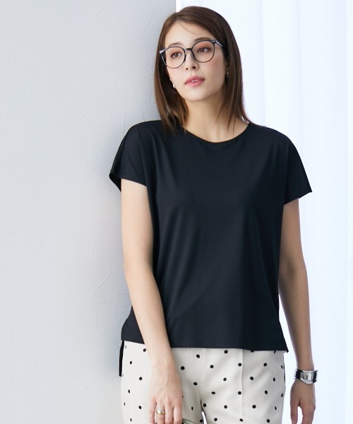 slattgir(スラットジール)の「高身長 接触冷感・UVカット2点セット(トップス+スカート)(トールサイズ)(Tシャツ/カットソー・レディース・ブラック/カーキ・5L/M/L/LL/3L/4L)」の13枚目の写真