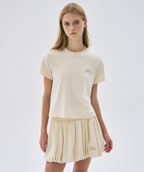 Mardi Mercredi(マルディメクルディ)の「SLIM TSHIRT ESSENTIAL(Tシャツ/カットソー・レディース・ライトブルー/ブラック/グレー/チャコールグレー/イエロー/ネイビー/ホワイト/ピンク/レッド/ブラウン・FREE)」の8枚目の写真