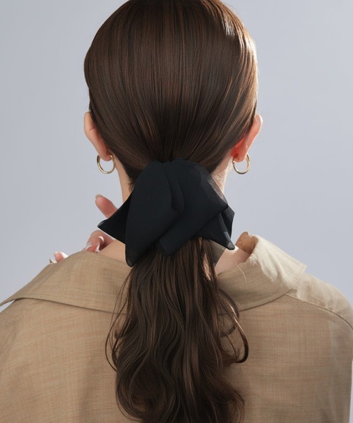 koma様ハンドメイド♡ビニールフリフリポニー パープル×ブラック⑦ プリンセスコレクション クロワ・ポニーフックヘアオブジェ