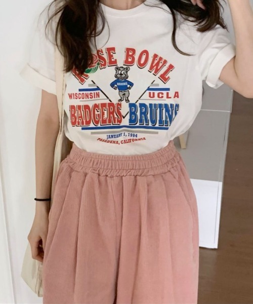 maison de LATIR（メゾンドラティール）の「カジュアルプリントTシャツ（Tシャツ/カットソー・レディース・ホワイト・M/L/XL）」の2枚目の写真