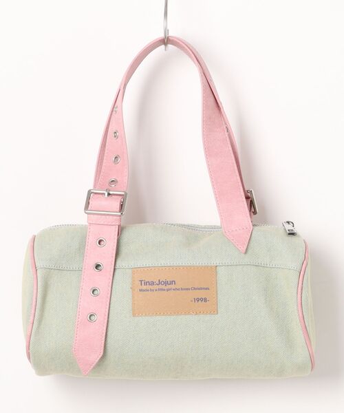 TINA：JOJUN（ティーナジョジュン）の「バイカラー デニムミニバッグ TINA：JOJUN（ハンドバッグ・レディース・ブラウン/ピンク・F）」の21枚目の写真