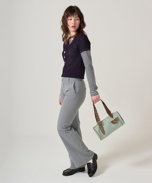 TINA：JOJUN（ティーナジョジュン）の「バイカラー デニムミニバッグ TINA：JOJUN（ハンドバッグ・レディース・ブラウン/ピンク・F）」の13枚目の写真