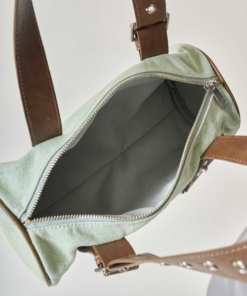 TINA：JOJUN（ティーナジョジュン）の「バイカラー デニムミニバッグ TINA：JOJUN（ハンドバッグ・レディース・ブラウン/ピンク・F）」の17枚目の写真