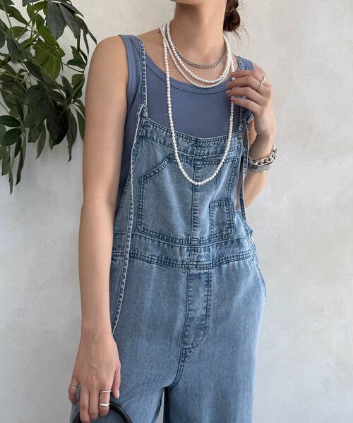 DouDou（ドゥドゥ）の「【新色追加】リブタンク（Tシャツ/カットソー・レディース・ブラック/オフホワイト/ベージュ/レッド/グレー/ブルー・FREE）」の13枚目の写真