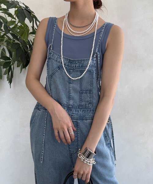 DouDou（ドゥドゥ）の「【新色追加】リブタンク（Tシャツ/カットソー・レディース・ブラック/オフホワイト/ベージュ/レッド/グレー/ブルー・FREE）」の14枚目の写真