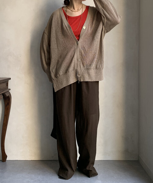 DouDou（ドゥドゥ）の「【新色追加】リブタンク（Tシャツ/カットソー・レディース・ブラック/オフホワイト/ベージュ/レッド/グレー/ブルー・FREE）」の19枚目の写真