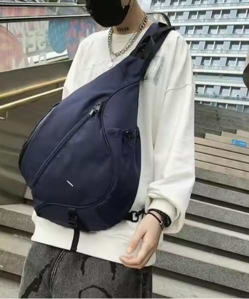 Bling Leads(ブリングリーズ)の「Z)【BLINGLEADS】ABM22091 ワンショルダー BODY BAG 2(ボディバッグ/ウエストポーチ・メンズ・カーキ/グレー/ブラック/ネイビー・FREE)」の7枚目の写真