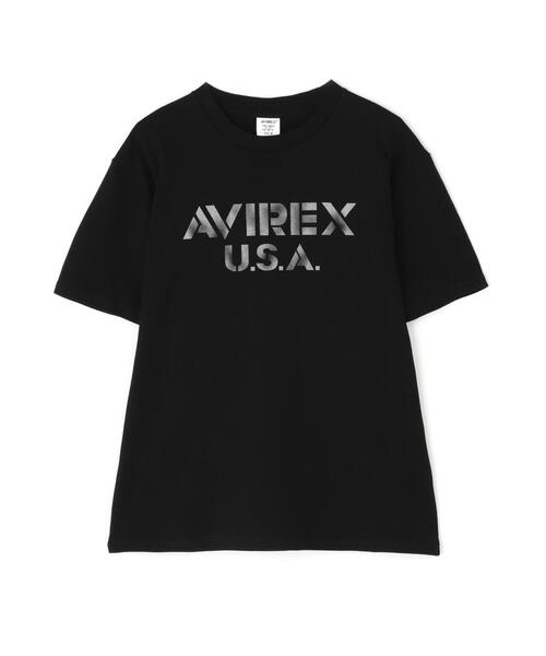 AVIREX(アヴィレックス)の「《WEB&DEPOT限定》STENCIL OFFICIAL LOGO T-SHIRT / ステンシル オフィシャルロゴ 半袖Tシャツ / AVIREX / アヴィレックス(Tシャツ/カットソー・メンズ・ブラック/チャコールグレー/ホワイト/ラベンダー・L/2XL/M/XL)」の17枚目の写真