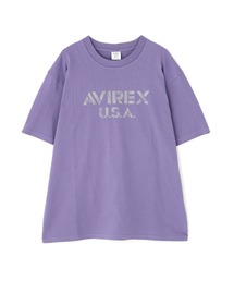 《WEB&DEPOT限定》STENCIL OFFICIAL LOGO T-SHIRT / ステンシル オフィシャルロゴ 半袖Tシャツ / AVIREX / アヴィレックス