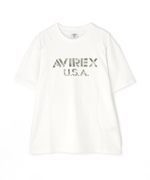 [WEB&DEPOT限定] STENCIL OFFICIAL LOGO T‑SHIRT — фирменная футболка с логотипом STENCIL (AVIREX)