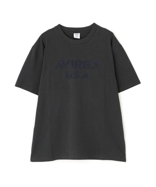 AVIREX(アヴィレックス)の「《WEB&DEPOT限定》STENCIL OFFICIAL LOGO T-SHIRT / ステンシル オフィシャルロゴ 半袖Tシャツ / AVIREX / アヴィレックス(Tシャツ/カットソー・メンズ・ブラック/チャコールグレー/ホワイト/ラベンダー・L/2XL/M/XL)」の1枚目の写真