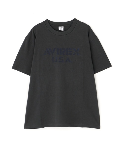 AVIREX(アヴィレックス)の「《WEB&DEPOT限定》STENCIL OFFICIAL LOGO T-SHIRT / ステンシル オフィシャルロゴ 半袖Tシャツ / AVIREX / アヴィレックス(Tシャツ/カットソー・メンズ・ブラック/チャコールグレー/ホワイト/ラベンダー・L/2XL/M/XL)」の6枚目の写真