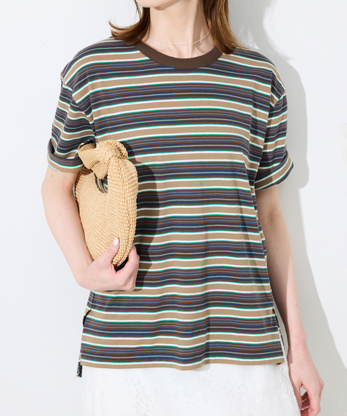 SLOBE IENA tシャツ マルチボーダーTEE レディース : ZOZOTOWN