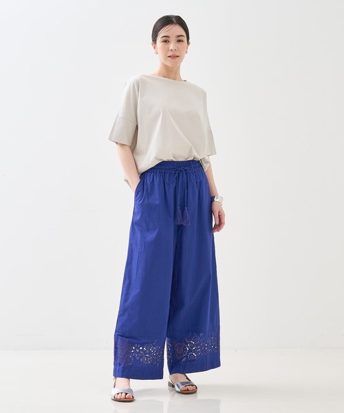 collex（コレックス）の「アイレット刺繍パンツ（その他パンツ・レディース・ブルー/ブラック・フリー）」の3枚目の写真