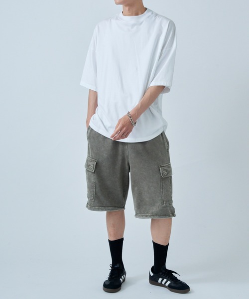 MAGASIN DE MODE Brew(マガジンデモードブリュー)の「【MAGASIN DE MODE Brew】スウェット裏毛ケミカルカーゴショーツ 915087 WINS ケミカルウォッシュ ショートパンツ 短パン ストーンウォッシュ 古着 ビンテージ ヴィンテージ加工(その他パンツ・メンズ・カーキ/チャコールグレー・L/M)」の15枚目の写真