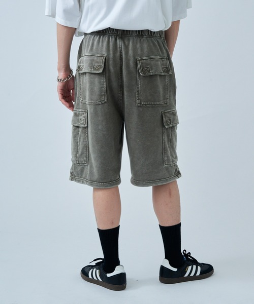 MAGASIN DE MODE Brew(マガジンデモードブリュー)の「【MAGASIN DE MODE Brew】スウェット裏毛ケミカルカーゴショーツ 915087 WINS ケミカルウォッシュ ショートパンツ 短パン ストーンウォッシュ 古着 ビンテージ ヴィンテージ加工(その他パンツ・メンズ・カーキ/チャコールグレー・L/M)」の8枚目の写真