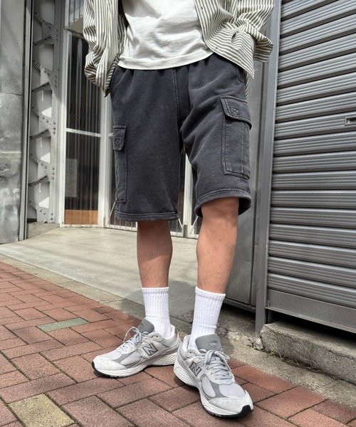 MAGASIN DE MODE Brew(マガジンデモードブリュー)の「【MAGASIN DE MODE Brew】スウェット裏毛ケミカルカーゴショーツ 915087 WINS ケミカルウォッシュ ショートパンツ 短パン ストーンウォッシュ 古着 ビンテージ ヴィンテージ加工(その他パンツ・メンズ・カーキ/チャコールグレー・L/M)」の21枚目の写真
