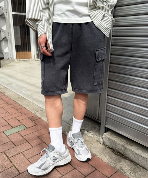 MAGASIN DE MODE Brew(マガジンデモードブリュー)の「【MAGASIN DE MODE Brew】スウェット裏毛ケミカルカーゴショーツ 915087 WINS ケミカルウォッシュ ショートパンツ 短パン ストーンウォッシュ 古着 ビンテージ ヴィンテージ加工(その他パンツ・メンズ・カーキ/チャコールグレー・L/M)」の20枚目の写真