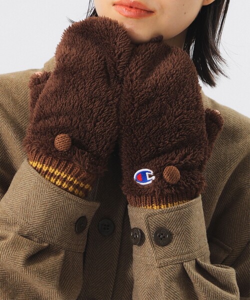 Champion（チャンピオン）の「【別注】Champion / ボア グローブ 25FW（手袋・レディース・ブラック/ブラウン・ONE SIZE）」の3枚目の写真