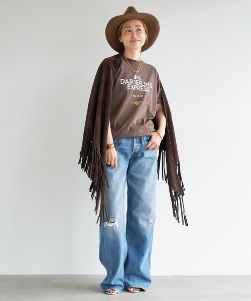 Deuxieme Classe★DARJEELING Tシャツ ブラウン 予約》DARJEELING Tシャツ（Tシャツ／カットソー）｜Deuxieme