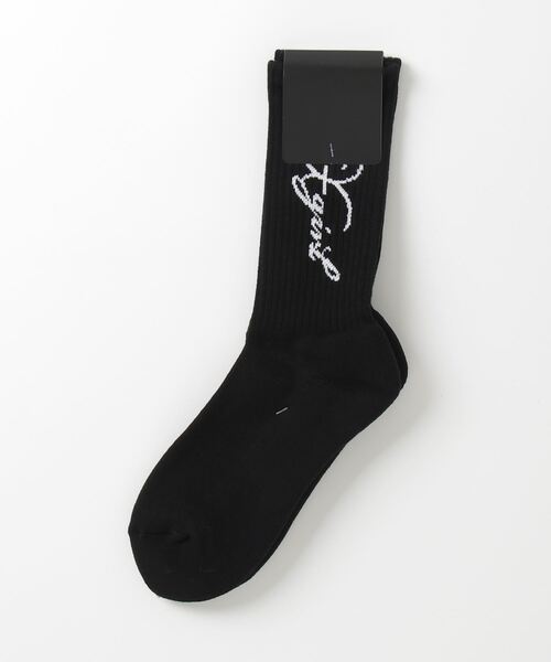 X-girl（エックスガール）の「PENCIL SCRIPT LOGO RIB SOCKS（ソックス/靴下・レディース・ホワイト/ブラック・ONE SIZE）」の8枚目の写真