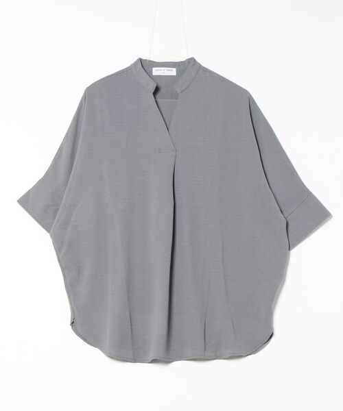 MAISON DE THERESE(メゾン ド テレーズ)の「Vネックルーズシルエット タックブラウス(シャツ/ブラウス・レディース・ホワイト/グリーン/ブラック/グレイッシュベージュ/グレー/ネイビー・FREE)」の10枚目の写真