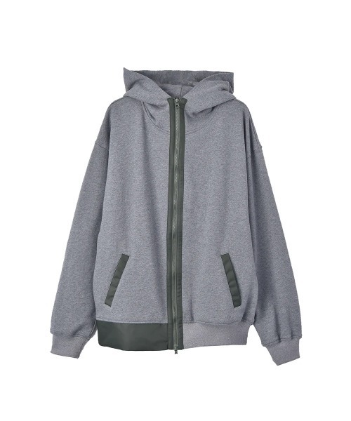 UNISEX スイッチングジップフーディー（パーカー）｜funda mine