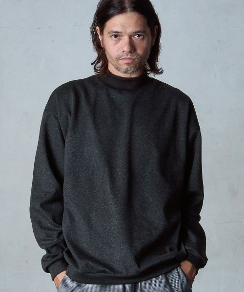 EGO TRIPPING(エゴトリッピング)の「mlt5279-LUXEWEAVE ハイネックカットソー(Tシャツ/カットソー・メンズ・ドット/ハウンドトゥース・46/48/50)」の1枚目の写真