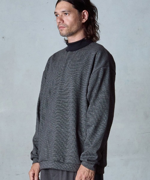 EGO TRIPPING(エゴトリッピング)の「mlt5279-LUXEWEAVE ハイネックカットソー(Tシャツ/カットソー・メンズ・ドット/ハウンドトゥース・46/48/50)」の3枚目の写真