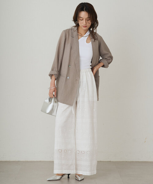 LOUNGEDRESS（ラウンジドレス）の「アシメタンク（タンクトップ・レディース・チャコールグレー/ブラック/オフホワイト・FREE）」の6枚目の写真