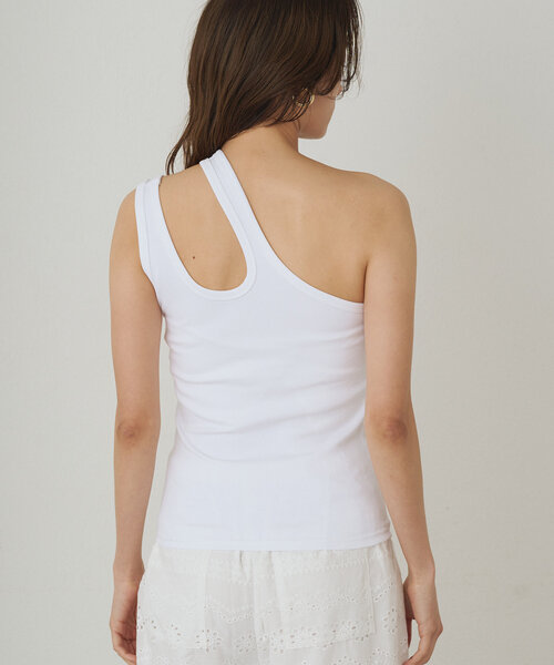 LOUNGEDRESS（ラウンジドレス）の「アシメタンク（タンクトップ・レディース・チャコールグレー/ブラック/オフホワイト・FREE）」の12枚目の写真