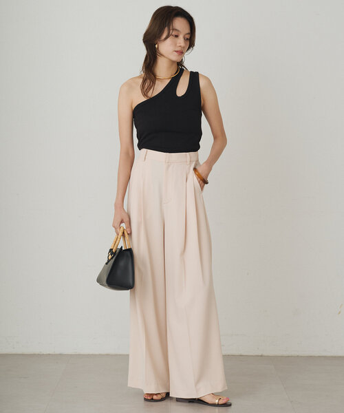 LOUNGEDRESS（ラウンジドレス）の「アシメタンク（タンクトップ・レディース・チャコールグレー/ブラック/オフホワイト・FREE）」の16枚目の写真