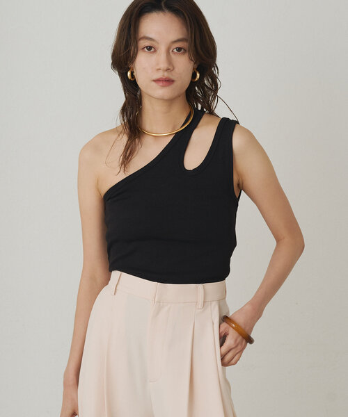 LOUNGEDRESS（ラウンジドレス）の「アシメタンク（タンクトップ・レディース・チャコールグレー/ブラック/オフホワイト・FREE）」の22枚目の写真