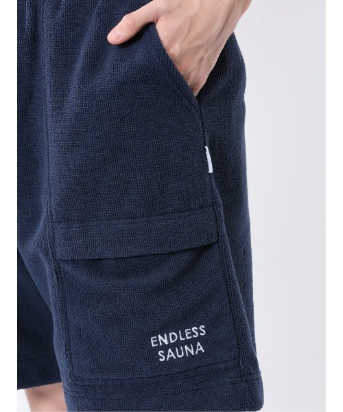 TAKA-Q（タカキュー）の「【マシンウォッシャブル】タカキュー Sauna Camp×T/Q パイルショーツ(セットアップ可能)（その他パンツ・メンズ・ネイビー/ブラック/カーキ・FREE）」の5枚目の写真