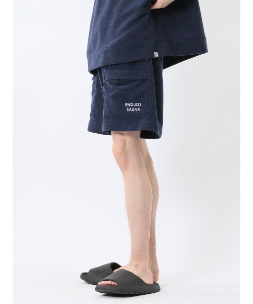 TAKA-Q（タカキュー）の「【マシンウォッシャブル】タカキュー Sauna Camp×T/Q パイルショーツ(セットアップ可能)（その他パンツ・メンズ・ネイビー/ブラック/カーキ・FREE）」の7枚目の写真