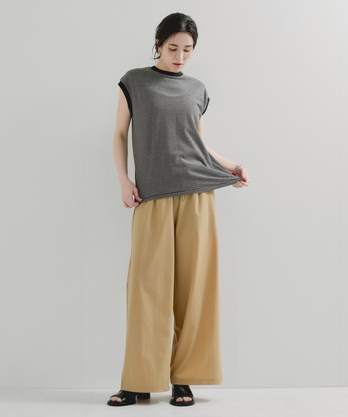 Healthknit(ヘルスニット)の「【Healthknit/ヘルスニット】Narrow Border Jersey Tanktop / 抗菌・防臭(タンクトップ・レディース・ホワイト系その他3/ブラック系その他2/ブルー系その他5・FREE)」の6枚目の写真