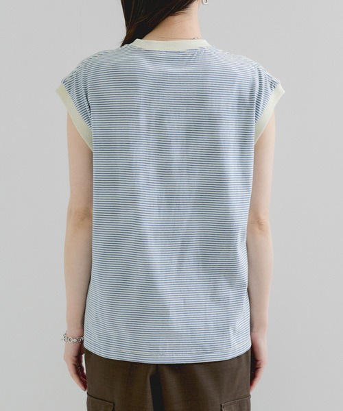 Healthknit(ヘルスニット)の「【Healthknit/ヘルスニット】Narrow Border Jersey Tanktop / 抗菌・防臭(タンクトップ・レディース・ホワイト系その他3/ブラック系その他2/ブルー系その他5・FREE)」の12枚目の写真
