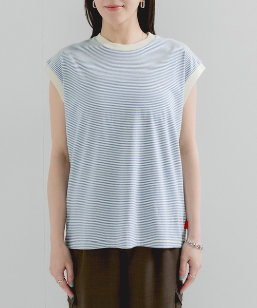 Healthknit(ヘルスニット)の「【Healthknit/ヘルスニット】Narrow Border Jersey Tanktop / 抗菌・防臭(タンクトップ・レディース・ホワイト系その他3/ブラック系その他2/ブルー系その他5・FREE)」の13枚目の写真