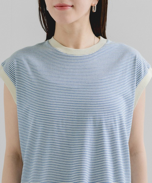 Healthknit(ヘルスニット)の「【Healthknit/ヘルスニット】Narrow Border Jersey Tanktop / 抗菌・防臭(タンクトップ・レディース・ホワイト系その他3/ブラック系その他2/ブルー系その他5・FREE)」の14枚目の写真