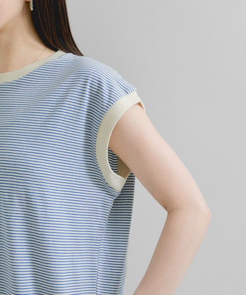 Healthknit(ヘルスニット)の「【Healthknit/ヘルスニット】Narrow Border Jersey Tanktop / 抗菌・防臭(タンクトップ・レディース・ホワイト系その他3/ブラック系その他2/ブルー系その他5・FREE)」の15枚目の写真