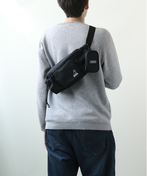 KANGOL(カンゴール)の「KANGOL LOOP ポーチ付きボディバッグ 250-3090(ボディバッグ/ウエストポーチ・メンズ・グレー/ブラック/キャメル・FREE)」の12枚目の写真