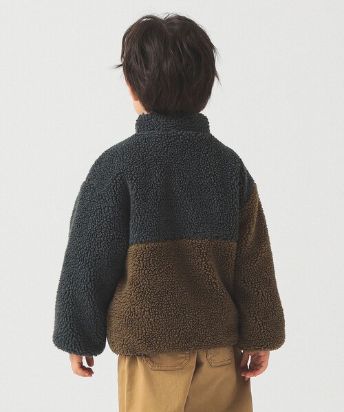 B:MING by BEAMS（ビーミングバイビームス）の「リバーシブル  ボア ブルゾン 2025FW（90～150cm）（ブルゾン・キッズ・パープル系その他5/ブラウン/チャコールグレー・90/100/110/120/130/140/150）」の8枚目の写真