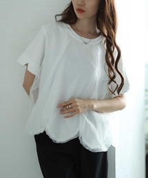 チュールドッキングバルーンカットソー