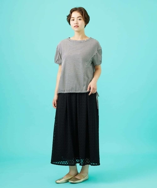 Jocomomola(ホコモモラ)の「Fruta delicada ラッセルレーススカート(スカート・レディース・ブラック/ベージュ・40)」の16枚目の写真