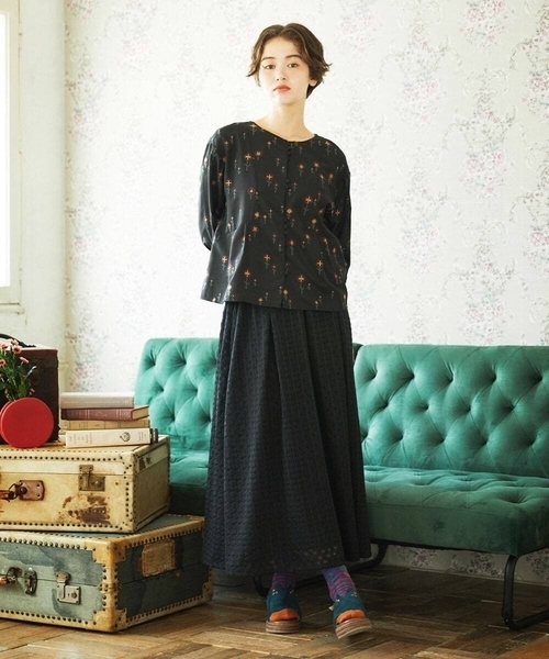 Jocomomola(ホコモモラ)の「Fruta delicada ラッセルレーススカート(スカート・レディース・ブラック/ベージュ・40)」の18枚目の写真