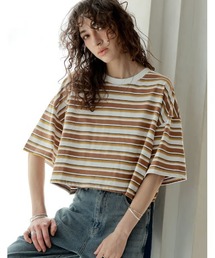 [2025 SUMMER COLLECTION]綿天竺マルチボーダーＴシャツ