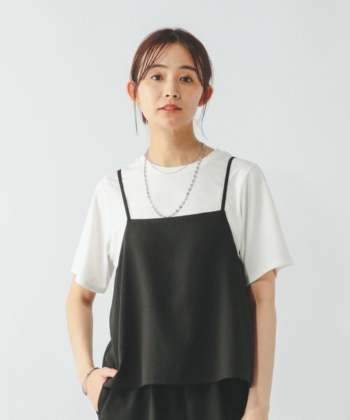 新品未使用 グローバルワーク 冷感サロペ＊Tシャツセット ブラックLサイズ 冷感サロペ＊Tシャツセット/495699（サロペット/オーバーオール