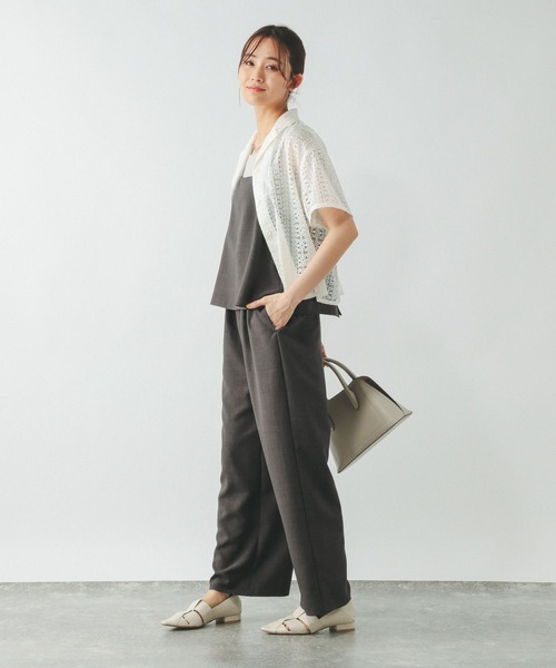 ダメージカットソー サロペット コーディネートセット CV359 冷感サロペ*Tシャツセット/495699(サロペット/オーバーオール