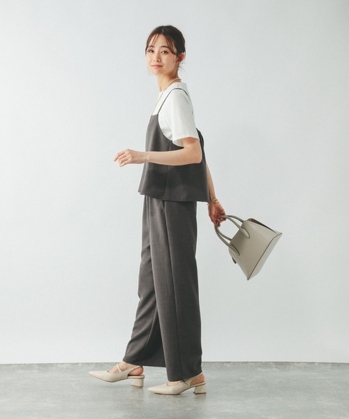 GLOBAL WORK（グローバルワーク）の「冷感サロペ＊Tシャツセット/495699（サロペット/オーバーオール・レディース・ブラック/グレー・MEDIUM/LARGE）」の7枚目の写真