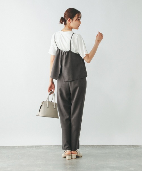 新品　グローバルワーク　グレー 冷感サロペット Tシャツセット　Mサイズ 冷感サロペ＊Tシャツセット/495699（サロペット/オーバーオール